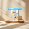 Eight-color moving wooden logic game, eight-track colored bead slider matching, 18 double-sided question cards, children's thinking early education and intelligence board game Application Scenario